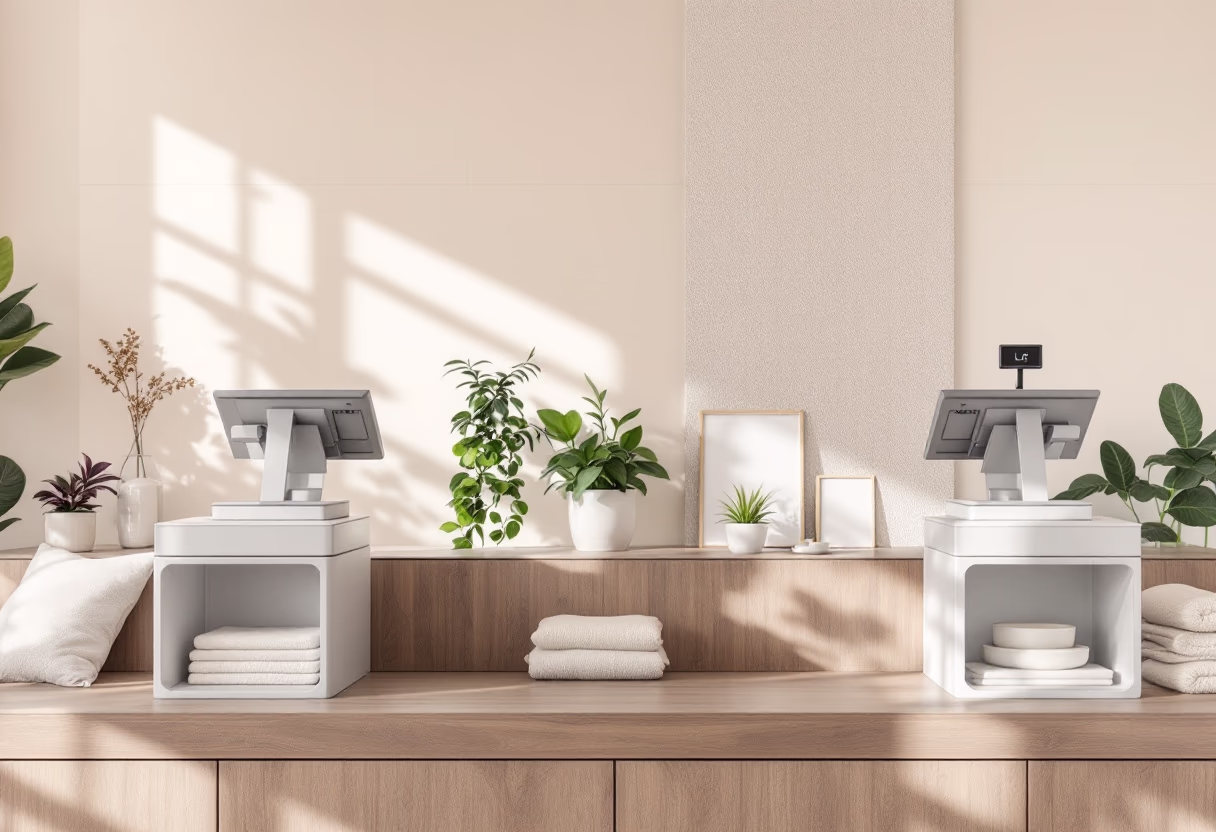 image of a past sales event register area in a department store